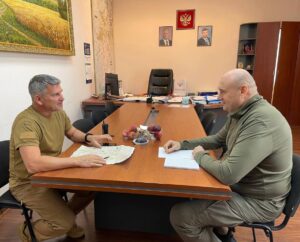 Евгений Солнцев и глава «Россети Центр» Игорь Маковский провели рабочую встречу