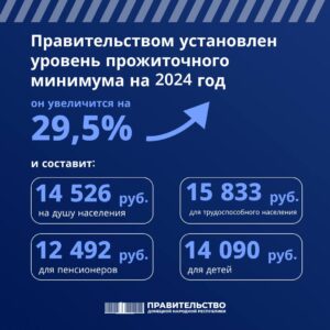 С Нового года в ДНР вырастет прожиточный минимум