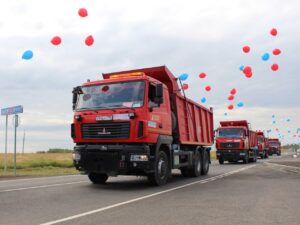 Евгений Солнцев и Денис Пушилин торжественно открыли 62-километровый участок автодороги регионального значения «Амвросиевка – Тельманово – Мариуполь»